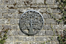 Laden Sie das Bild in den Galerie-Viewer, Handmade silver tree of life wall art indoors/outdoors 60cm
