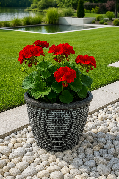 Wentworth black and white coloured flower pot - Marissa's Garden & Gift