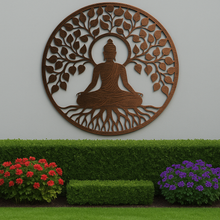 Laden Sie das Bild in den Galerie-Viewer, Handmade 80cm bronze metal Wall Plaque, colourful Metal, Garden/indoor Wall Art powder coated steel - Marissa's Garden &amp; Gift
