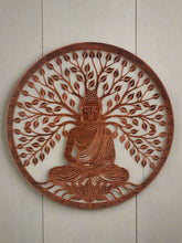 Indlæs billede til gallerivisning Handmade bronze 40cm budha tree of life with roots wall art suitable for indoors/outdoors anniversary/birthday gift - Marissa's Garden &amp; Gift
