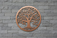 Load image into Gallery viewer, Handmade bronze tree of life wall art  indoors/outdoors 40cm
