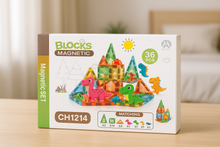 Laden Sie das Bild in den Galerie-Viewer, 36-Piece Magnetic Blocks– Educational STEM Building Toy Set - Marissa&#39;s Garden &amp; Gift
