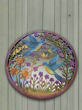 Laden Sie das Bild in den Galerie-Viewer, Handmade rusty 60cm acrylic mirror wall plaque of Robin birds Tree Wall Plaque, Rusted coloured  Metal, Garden/indoor Wall Art with peeling effect - Marissa's Garden &amp; Gift
