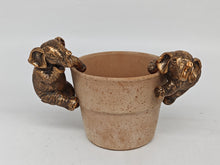 Load image into Gallery viewer, Polyresin pair of bronze coloured elephant pot hangers - Marissa's Garden &amp; Gift
