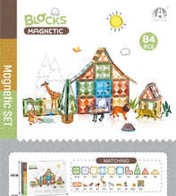Charger l&#39;image dans la galerie, 84-Piece Magnetic Blocks with Safari Animals – Educational STEM Building Toy Set - Marissa&#39;s Garden &amp; Gift
