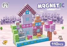 Charger l&#39;image dans la galerie, Magnetic cubes- 110 blocks stem Toy - Marissa&#39;s Garden &amp; Gift
