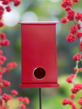 Load image into Gallery viewer, Robin telephone box bird feeder for garden/outdoor space - Marissa's Garden &amp; Gift
