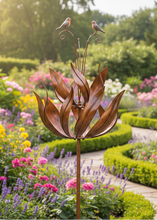 Load image into Gallery viewer, Robins of Sherwood bronze powder coated windsculpture/ windspinner garden ornament - Marissa's Garden &amp; Gift
