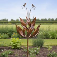 Load image into Gallery viewer, Robins of Sherwood bronze powder coated windsculpture/ windspinner garden ornament - Marissa's Garden &amp; Gift
