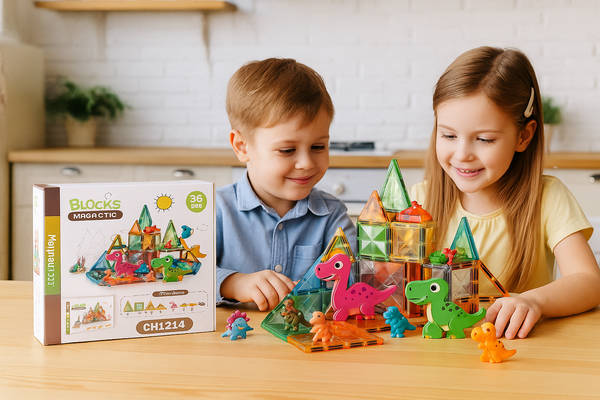 36-Piece Magnetic Blocks– Educational STEM Building Toy Set - Marissa's Garden & Gift