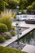 Load image into Gallery viewer, Handmade powder coated poppy’s on a stake 120cm
