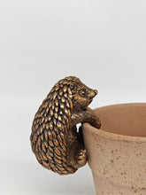 Load image into Gallery viewer, Polyresin pair of bronze coloured hedgehog pot hangers - Marissa's Garden &amp; Gift
