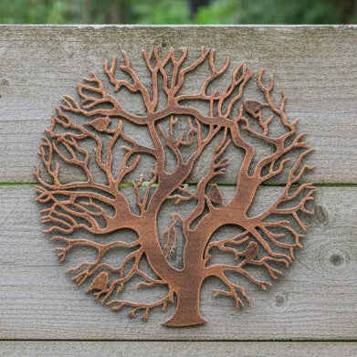 Tree of life bronze with a black touch wall art for outdoors and indoors 60cm - Marissa's Garden & Gift