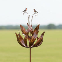 Load image into Gallery viewer, Robins of Sherwood bronze powder coated windsculpture/ windspinner garden ornament - Marissa's Garden &amp; Gift
