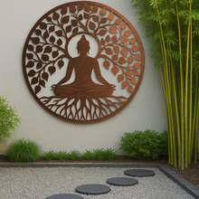 Laden Sie das Bild in den Galerie-Viewer, Handmade 80cm bronze metal Wall Plaque, colourful Metal, Garden/indoor Wall Art powder coated steel - Marissa's Garden &amp; Gift
