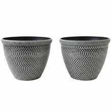 Load image into Gallery viewer, 2 x Wentworth black and white coloured flower pots - Marissa's Garden &amp; Gift
