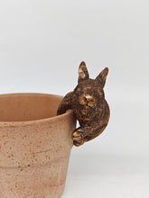 Load image into Gallery viewer, Polyresin pair of bronze coloured rabbit pot hangers - Marissa's Garden &amp; Gift
