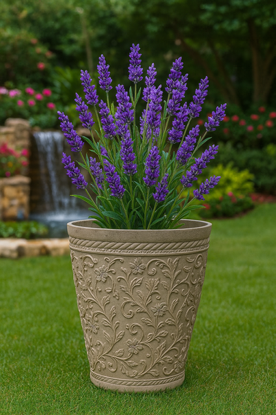 29cm Blenheim stone coloured flower pot - Marissa's Garden & Gift