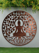 Laden Sie das Bild in den Galerie-Viewer, Handmade 80cm bronze metal Wall Plaque, colourful Metal, Garden/indoor Wall Art powder coated steel - Marissa's Garden &amp; Gift
