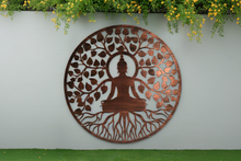 Laden Sie das Bild in den Galerie-Viewer, Handmade 80cm bronze metal Wall Plaque, colourful Metal, Garden/indoor Wall Art powder coated steel
