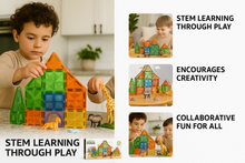 Charger l&#39;image dans la galerie, 84-Piece Magnetic Blocks with Safari Animals – Educational STEM Building Toy Set - Marissa&#39;s Garden &amp; Gift
