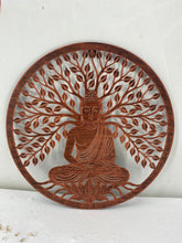 Indlæs billede til gallerivisning Handmade bronze 40cm budha tree of life with roots wall art suitable for indoors/outdoors anniversary/birthday gift - Marissa's Garden &amp; Gift
