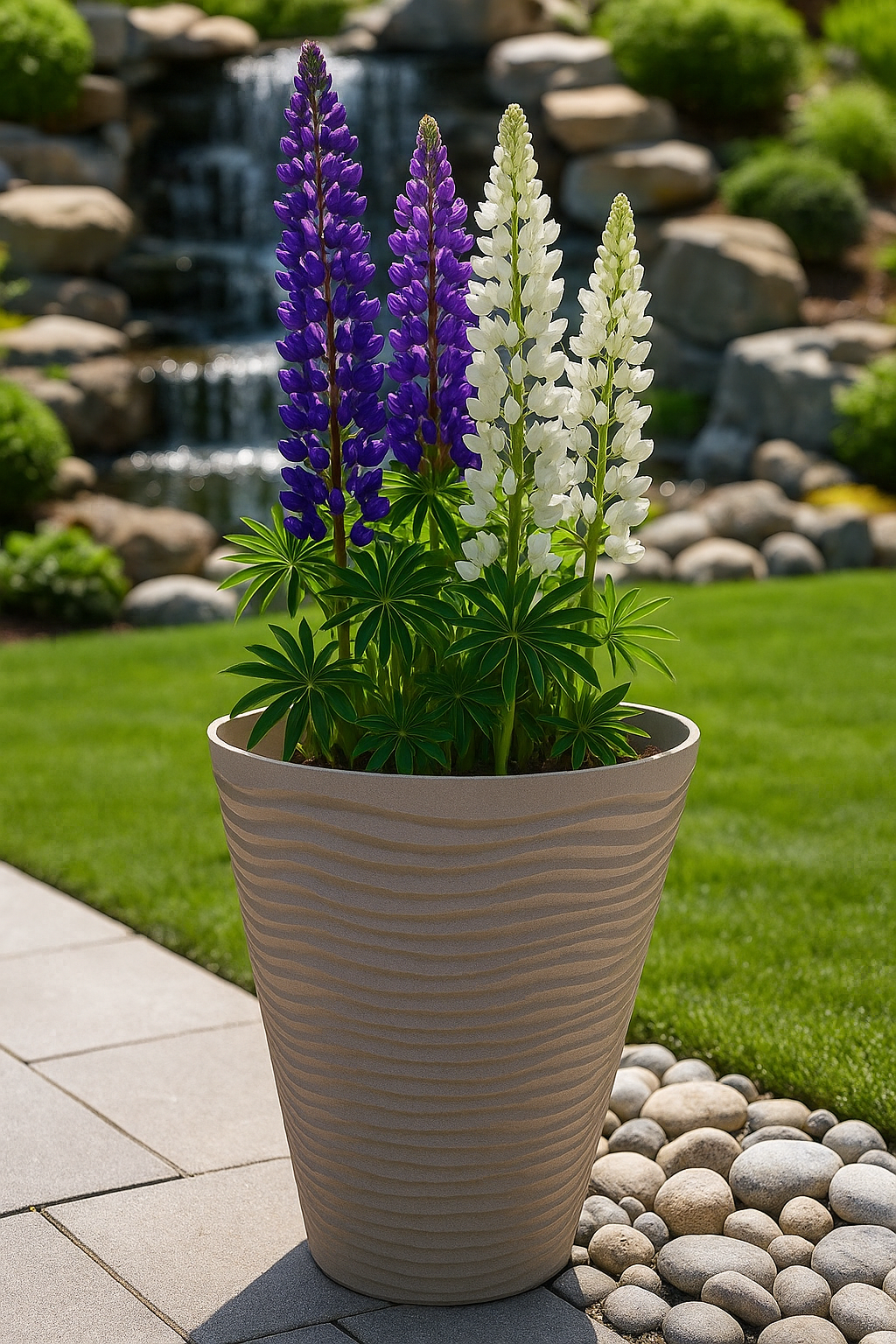 55cm Piccadily white coloured flower pot - Marissa's Garden & Gift