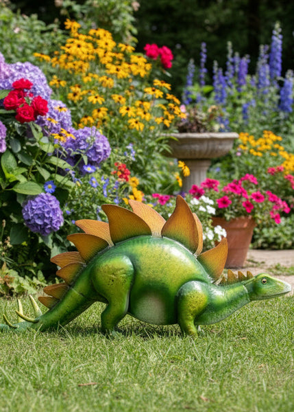 Garden sculpture dinosaur Stegosaurus