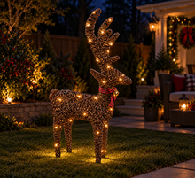 Load image into Gallery viewer, Handmade Christmas indoor/ outdoor reindeer with led lights 45cm
