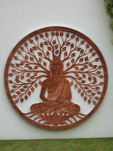 Indlæs billede til gallerivisning Handmade bronze 40cm budha tree of life with roots wall art suitable for indoors/outdoors anniversary/birthday gift - Marissa's Garden &amp; Gift
