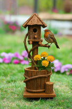 Load image into Gallery viewer, Handmade Wooden Birdhouse with Planter (H37cm, W14cm, D17cm) - Marissa&#39;s Garden &amp; Gift
