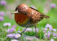 Load image into Gallery viewer, Handmade powder coated metal bird Robin - Marissa's Garden &amp; Gift
