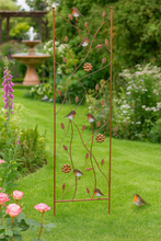 Load image into Gallery viewer, Bronze garden/outdoor bird trellis plant support measuring 139cm high - Marissa's Garden &amp; Gift
