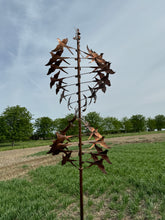 Charger l&#39;image dans la galerie, Mayfair bronze swallow bird windsculpture/ windspinner
