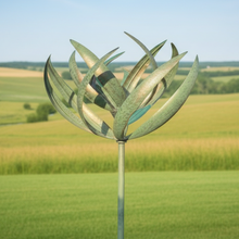 Laden Sie das Bild in den Galerie-Viewer, Burghley garden wind sculpture spinner verdigris - Marissa's Garden &amp; Gift
