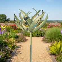 Laden Sie das Bild in den Galerie-Viewer, Burghley garden wind sculpture spinner verdigris - Marissa's Garden &amp; Gift
