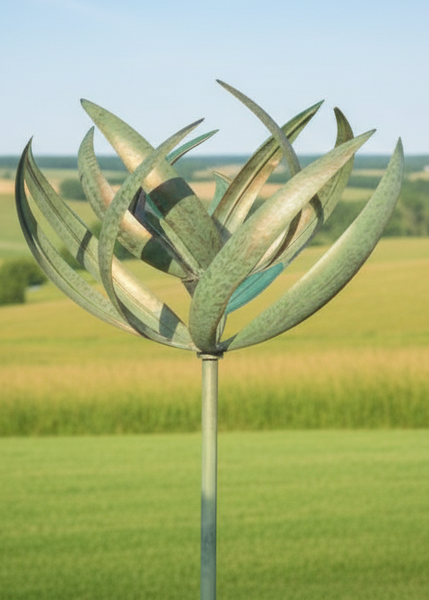 Burghley garden wind sculpture spinner verdigris - Marissa's Garden & Gift