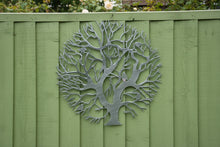 Afbeelding in Gallery-weergave laden, Tree of life silver with a black touch wall art for outdoors and indoors 60cm - Marissa's Garden &amp; Gift
