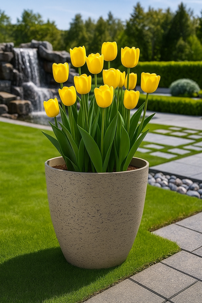 27cm Buckingham sand coloured flower pot - Marissa's Garden & Gift