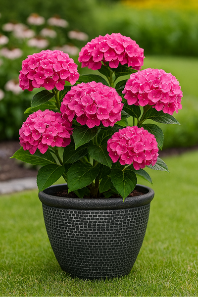 Wentworth black and silver coloured flower pot - Marissa's Garden & Gift