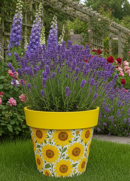 Sunflowers pot full of sunflowers height 26cm