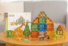 Charger l&#39;image dans la galerie, 84-Piece Magnetic Blocks with Safari Animals – Educational STEM Building Toy Set - Marissa&#39;s Garden &amp; Gift
