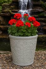 Load image into Gallery viewer, 29cm Blenheim polyresin off white flower pot - Marissa&#39;s Garden &amp; Gift
