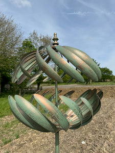 Cotswolds Burnished Gold Garden Wind Sculpture Spinner