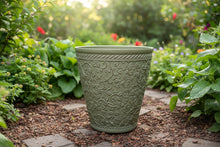 Load image into Gallery viewer, 29cm Blenheim green flower pot x 2 pots recycled plastic - Marissa's Garden &amp; Gift
