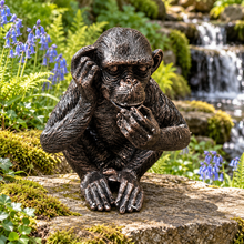 Load image into Gallery viewer, Monkey Business ornament in landscaped garden setting 10

