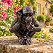 Load image into Gallery viewer, Monkey Business ornament in landscaped garden setting 3
