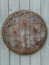 Afbeelding in Gallery-weergave laden, Handmade bronze 40cm wall plaque of blackbird birds Tree Wall Plaque, powder coated  Metal, Garden/indoor Wall Art/ hand painted
