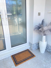Load image into Gallery viewer, Door Mats Indoor / Outdoor | Non Slip simple border Design Entrance Welcome Mat (dark grey border) 60 x 40 x 20cm - Marissa&#39;s Garden &amp; Gift
