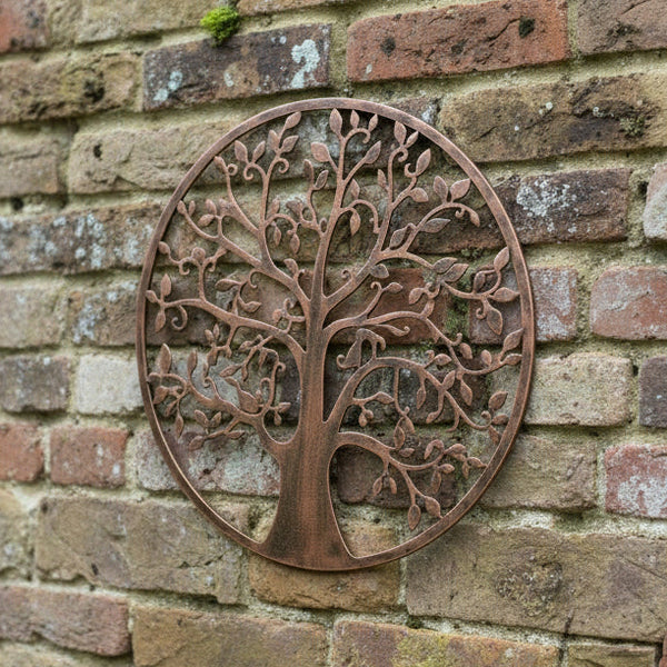 Handmade bronze tree of life wall art indoors/outdoors 60cm - Marissa's Garden & Gift